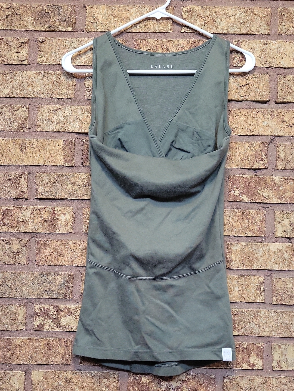 Lalabu Baby Wear Olive Tank Top Shirt Size Small Casual Stretch